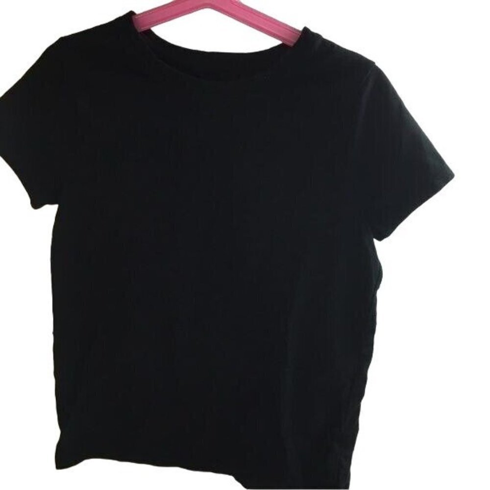 Cat & Jack Girls T-Shirt Black Size M 7-8